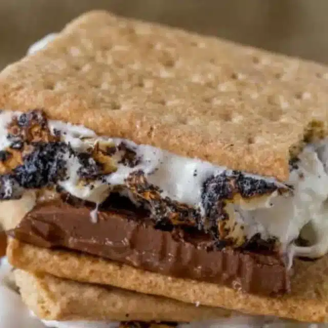 close up of dessert sandwich