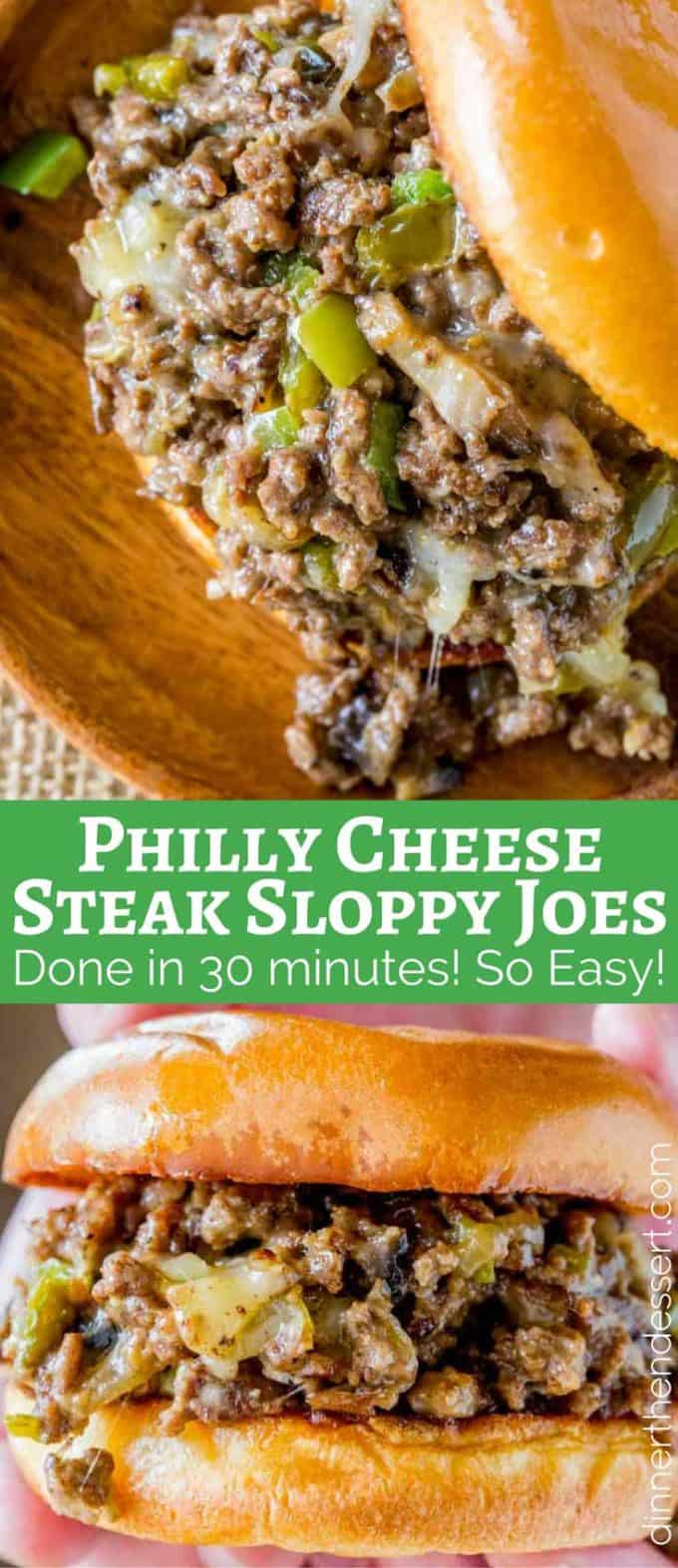 Philly Cheese Steak Sloppy Joes Dinner Then Dessert