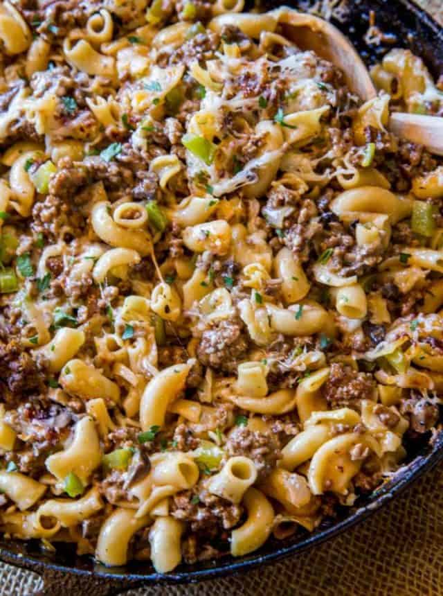 Pepperoni Pizza Hamburger Helper Dinner, then Dessert