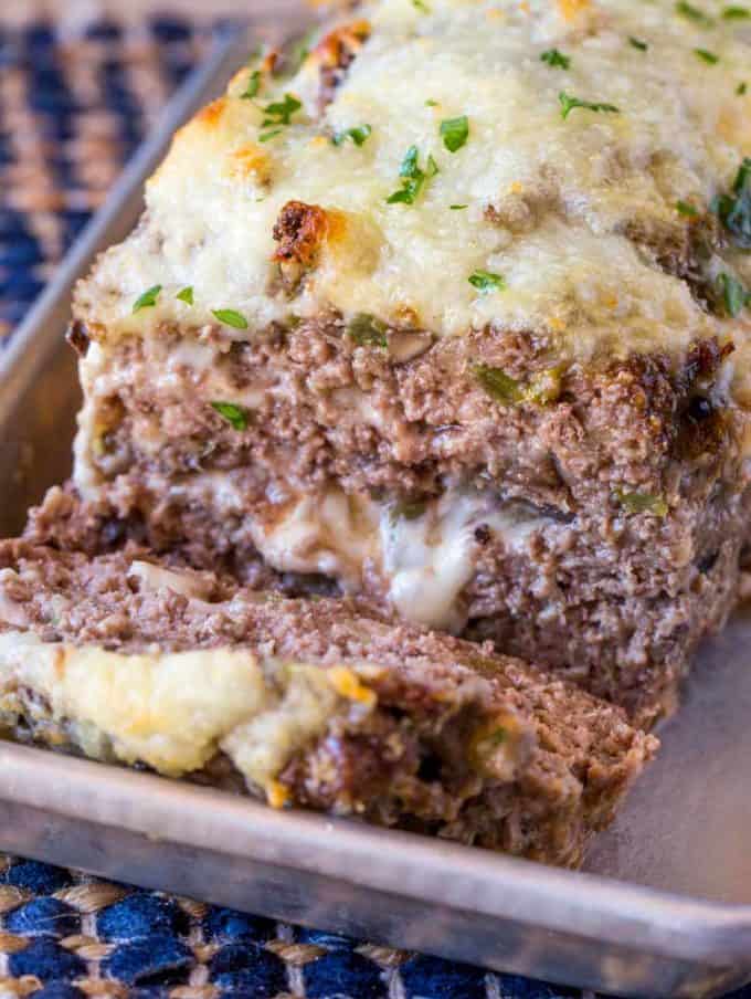 Philly Cheesesteak Meatloaf - Dinner, then Dessert