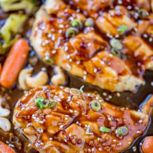 Sheet Pan Cashew Chicken and Vegetables - Dinner, then Dessert