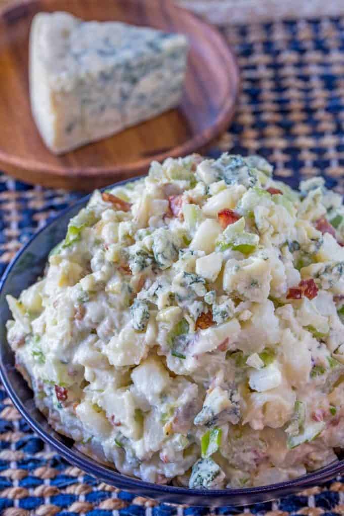 Bacon Blue Cheese Potato Salad - Dinner, then Dessert