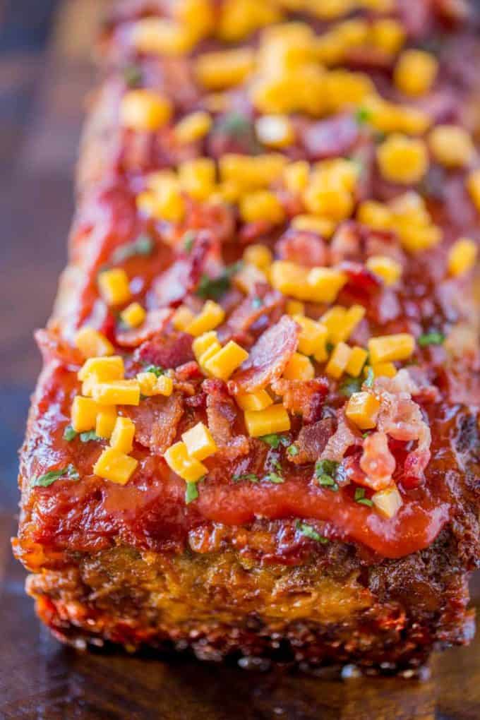 Easy to make, totally indulgent Bacon Cheeseburger Meatloaf!