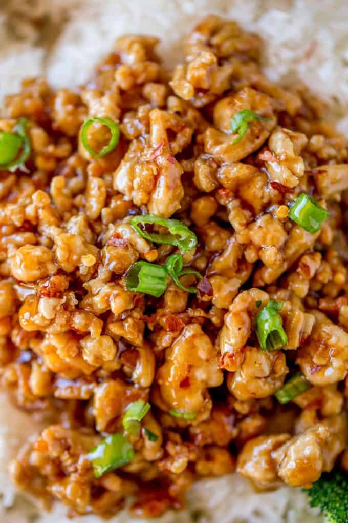 We LOVED this ground orange chicken, full of Panda Express Orange Chicken sauce and in just 1 pot and 20 minutes!