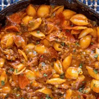 hamburger helper in skillet
