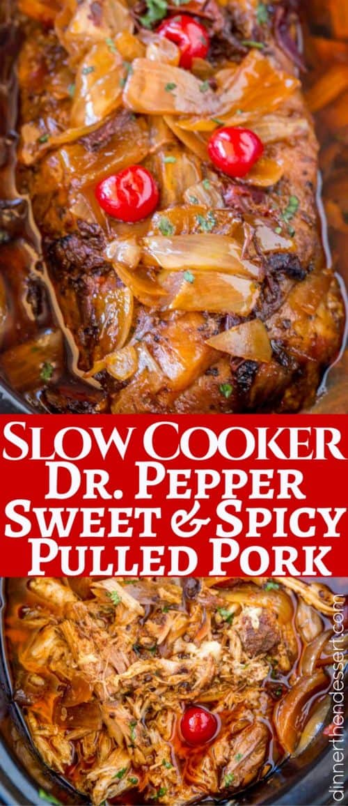 Slow Cooker Dr. Pepper Pulled Pork Dinner, then Dessert