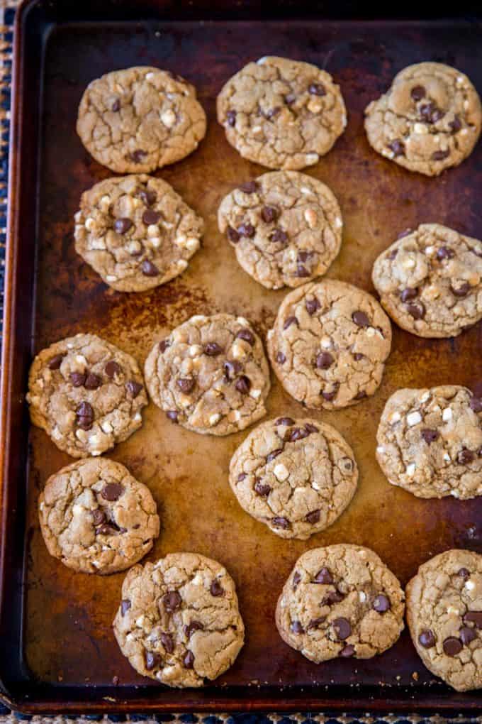 S'mores Cookies on Baking Sheet