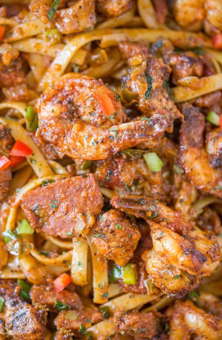 Easy Cajun Jambalaya Pasta Dinner, then Dessert