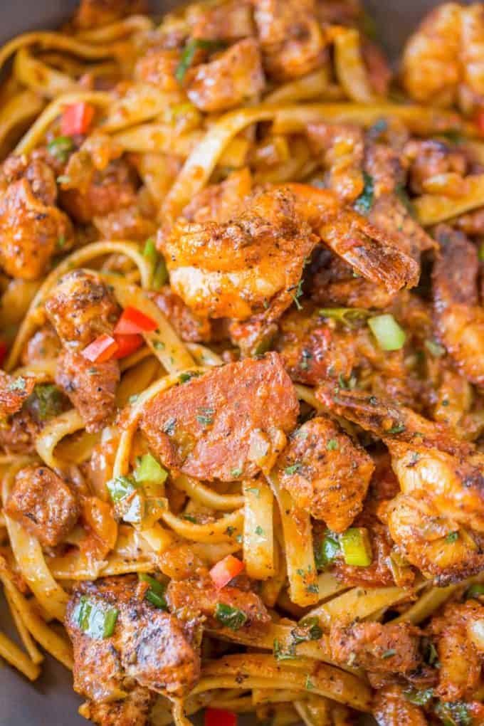 We LOVE this Cajun Jambalaya Pasta!