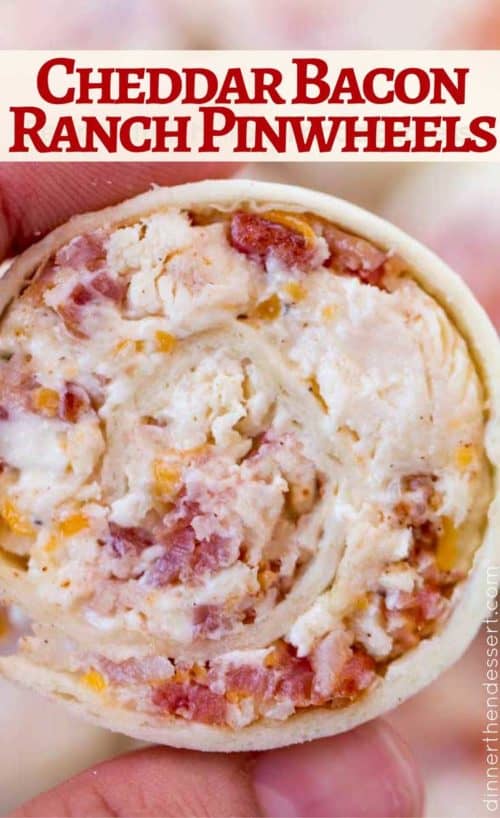 Cheddar Bacon Ranch Pinwheels - Dinner, then Dessert