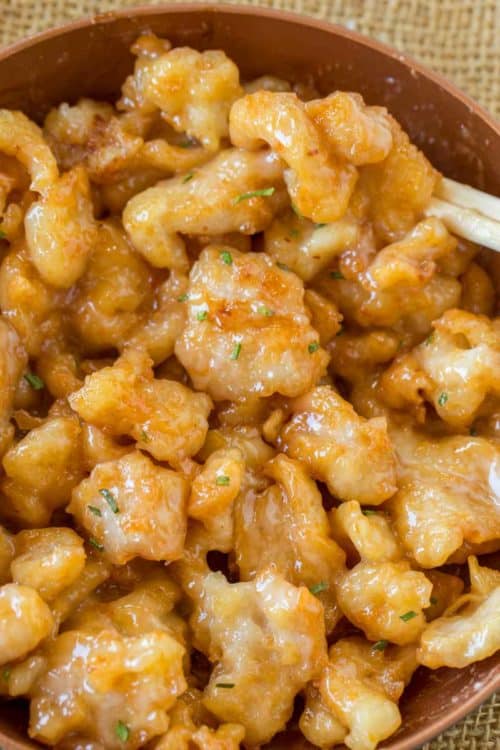 Chinese Honey Chicken Dinner, then Dessert