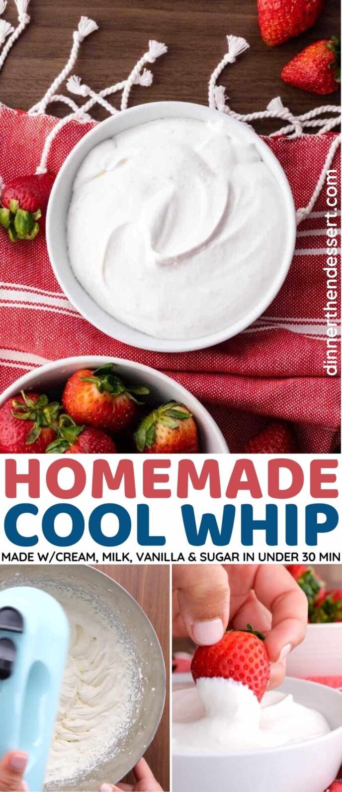 Homemade Cool Whip collage