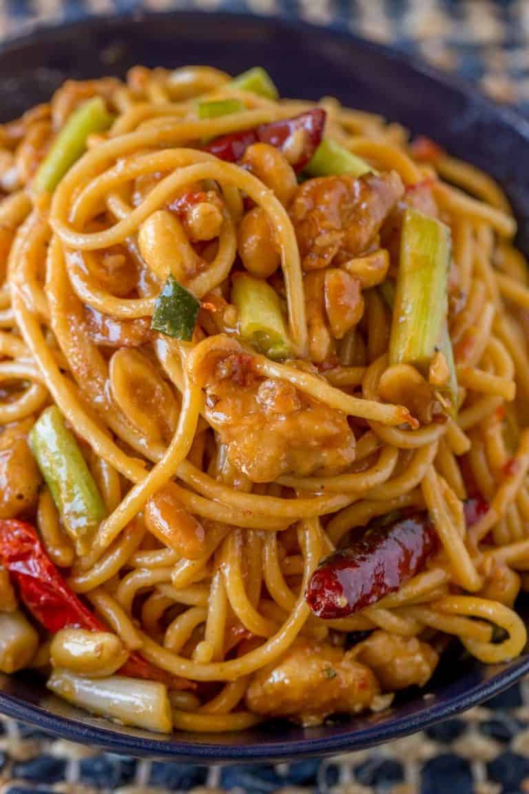 Kung Pao Chicken Spaghetti (Copycat) - Dinner, then Dessert