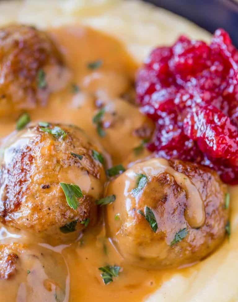 Swedish Meatballs Recipe (Ikea Copycat w/Gravy) - Dinner, then Dessert
