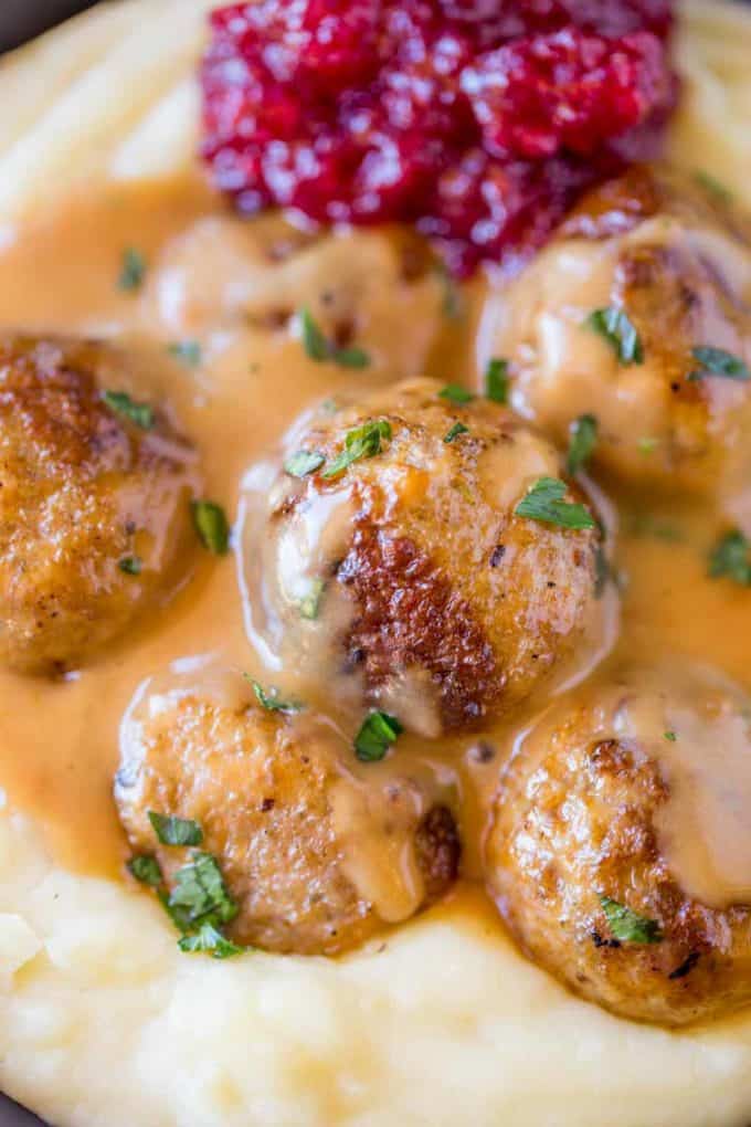 Meatball recipe for Swedish Meatballs complete with Swedish Meatball Sauce