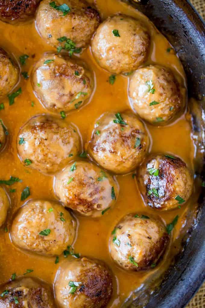Swedish Meatballs in pot 
