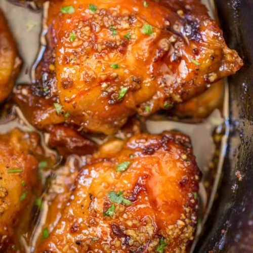 Slow Cooker Rotisserie Chicken Thighs Recipe - Dinner, then Dessert