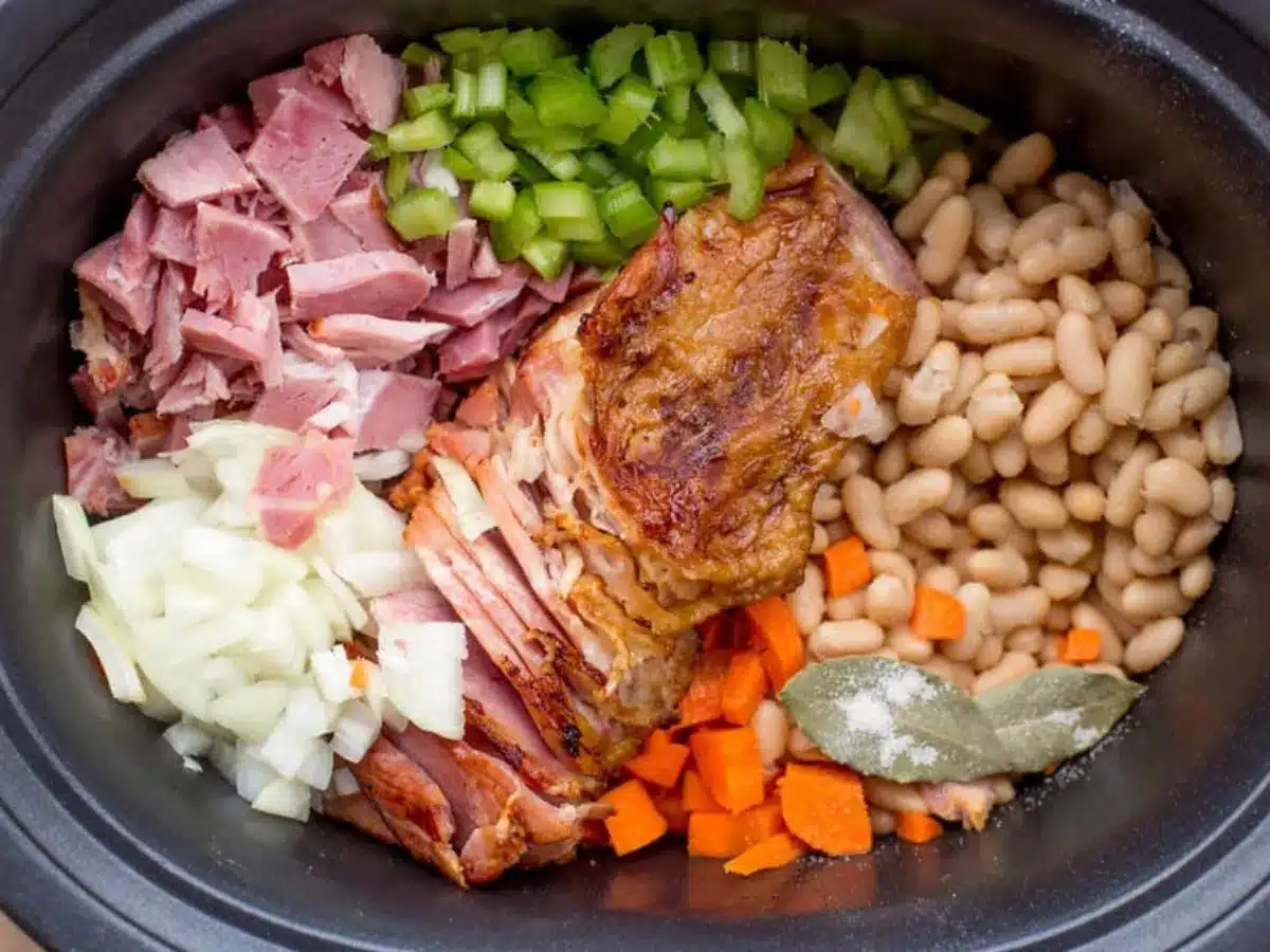 ingredients in a crockpot 