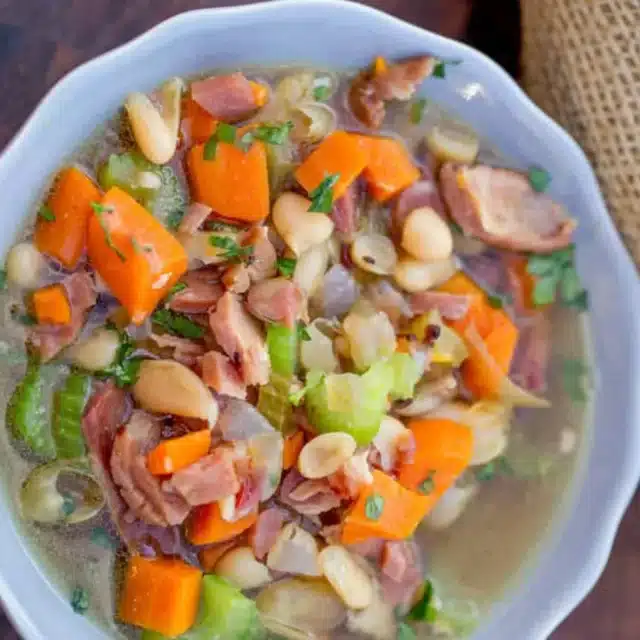 bowl of finishes soup