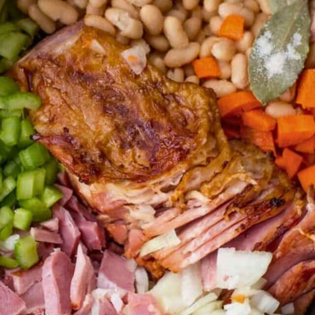 All The Ingredients for Soup Placed in a Slow Cooker