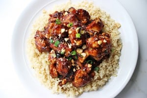 plated chicken