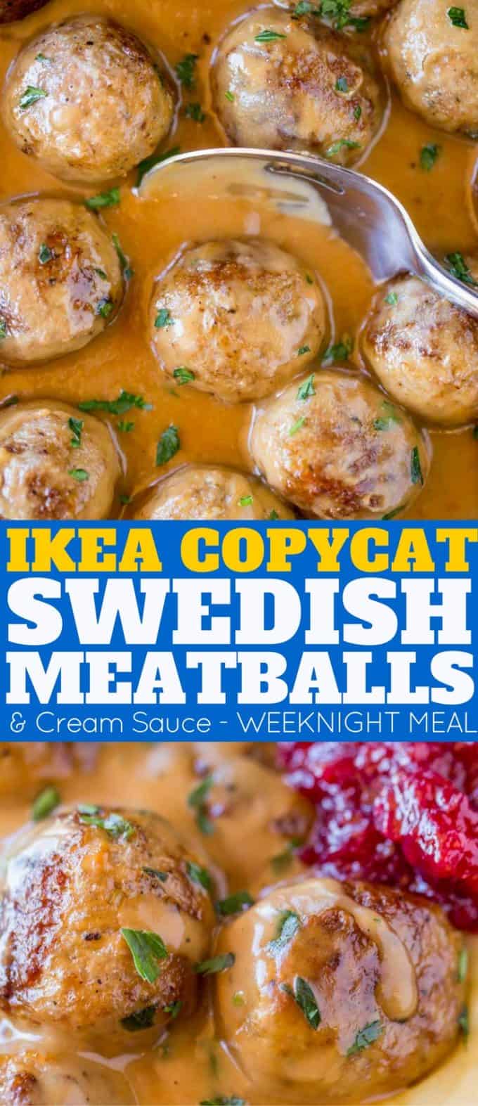 Swedish Meatballs Recipe (Ikea Copycat w/Gravy) - Dinner, then Dessert