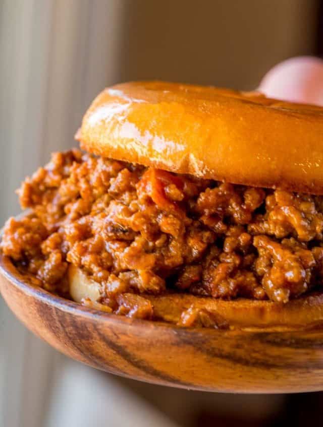 Homemade Sloppy Joes on Hamburger Bun