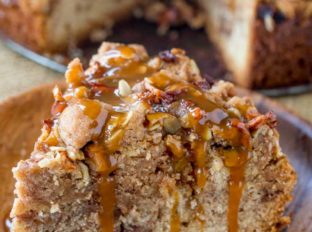 Apple Crisp Crumb Cake is the perfect mix of the classic New York Crumb Cake with large chunks of buttery crumb topping and the ultimate apple crisp.