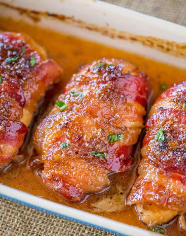 Bacon Brown Sugar Garlic Chicken Recipe - Dinner, then Dessert