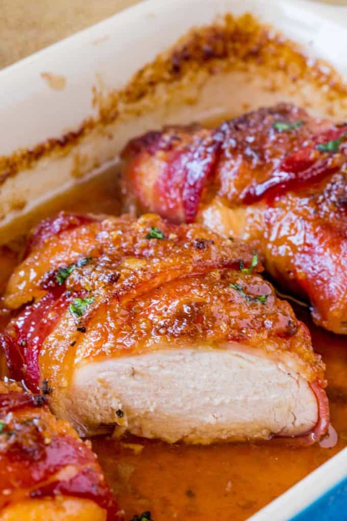 chicken baked recipe tenders bacon sugar wrapped brown chicken