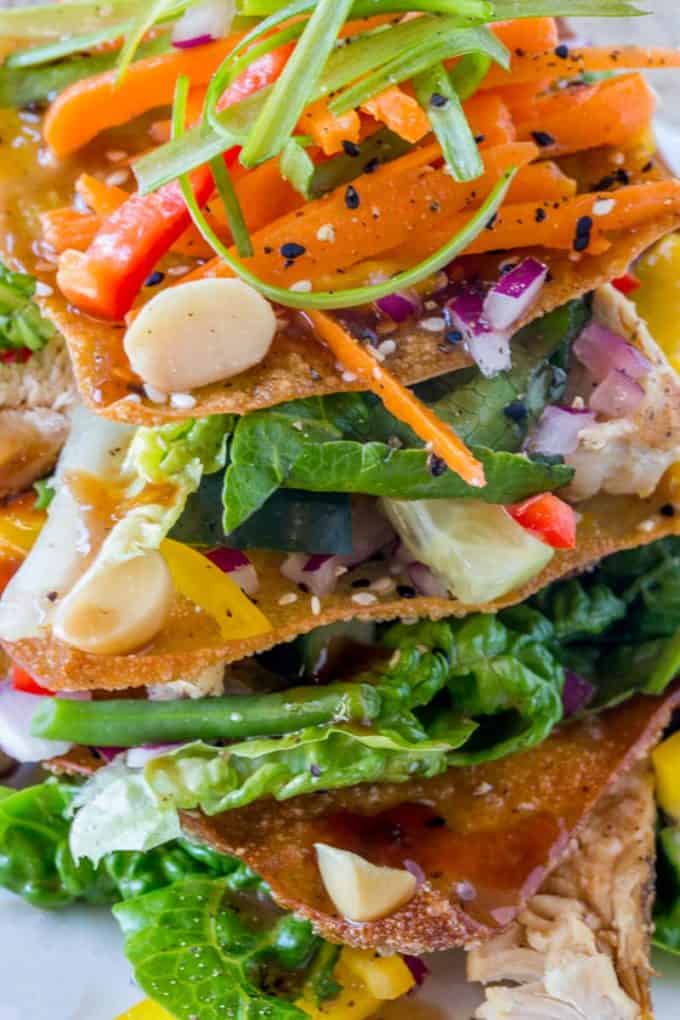 close up of copycat salad