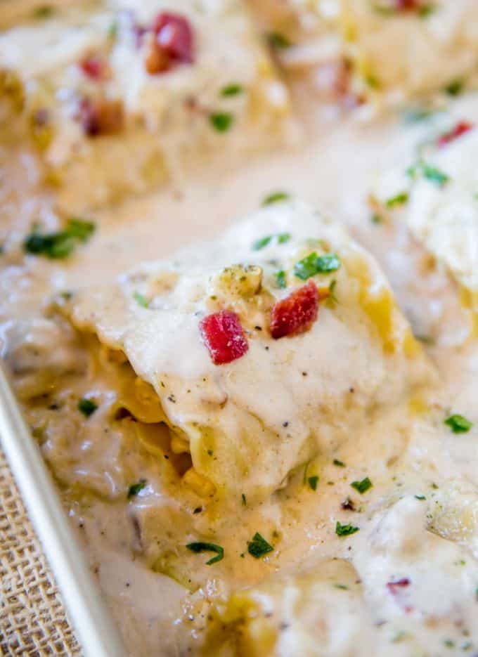 Fast freezer friendly make ahead Chicken Bacon Ranch Roll Lasagna Roll Ups