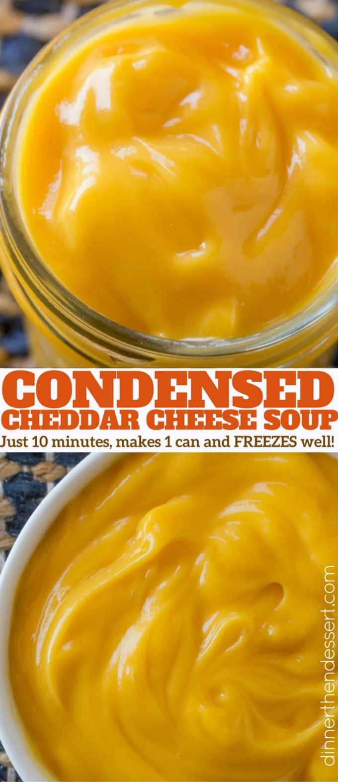 Homemade Condensed Cheddar Cheese Soup is easy to make and a perfect substitute for the Campbell's Soup canned variety you use in your favorite casseroles.