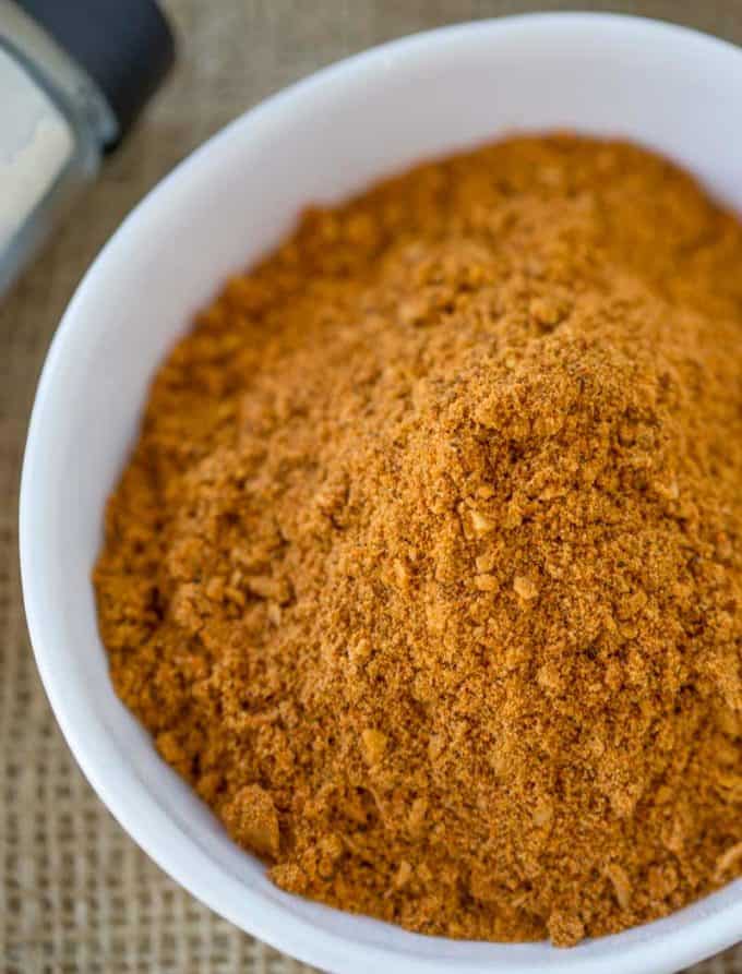 Easy Homemade Taco Seasoning in white dish