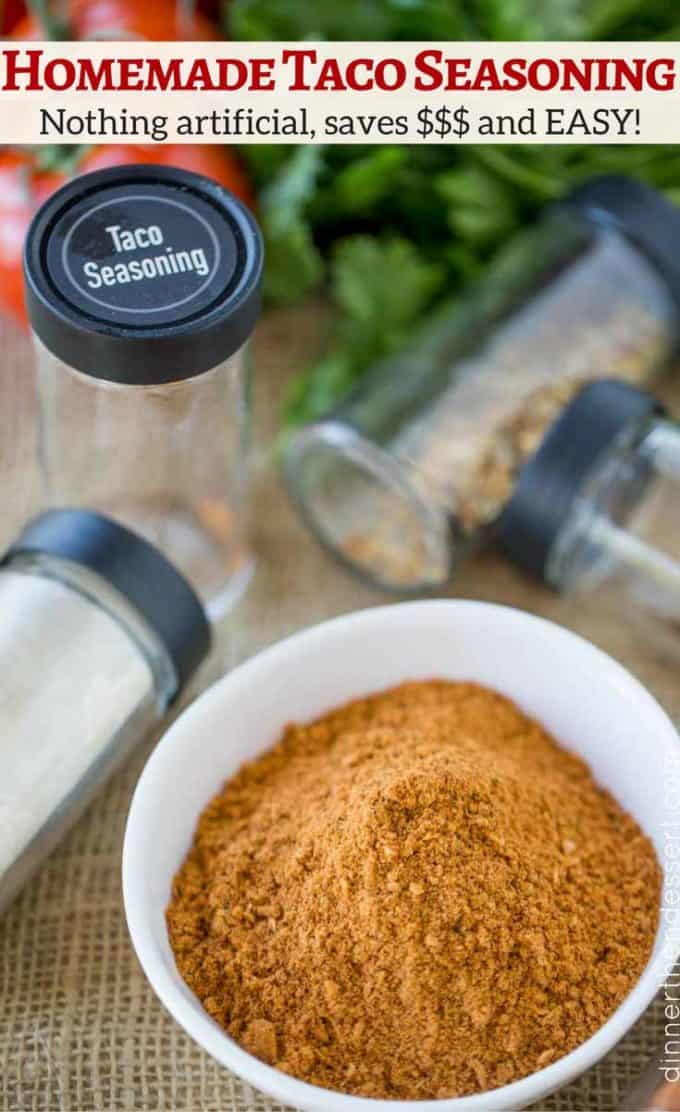 Easy Homemade Taco Seasoning will replace all the taco seasoning packets for less money in just minutes!