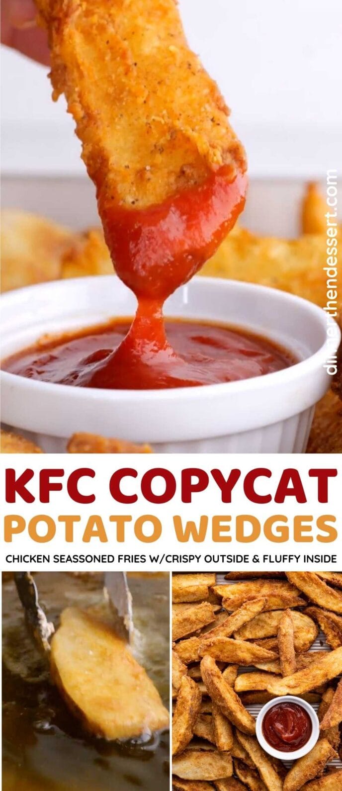 KFC Potato Wedges (Copycat) Dinner, then Dessert