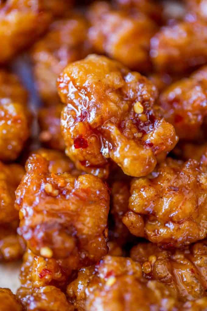 Korean Fried Chicken in just 20 minutes! Sticky, sweet, spicy and savory crispy chicken bites!