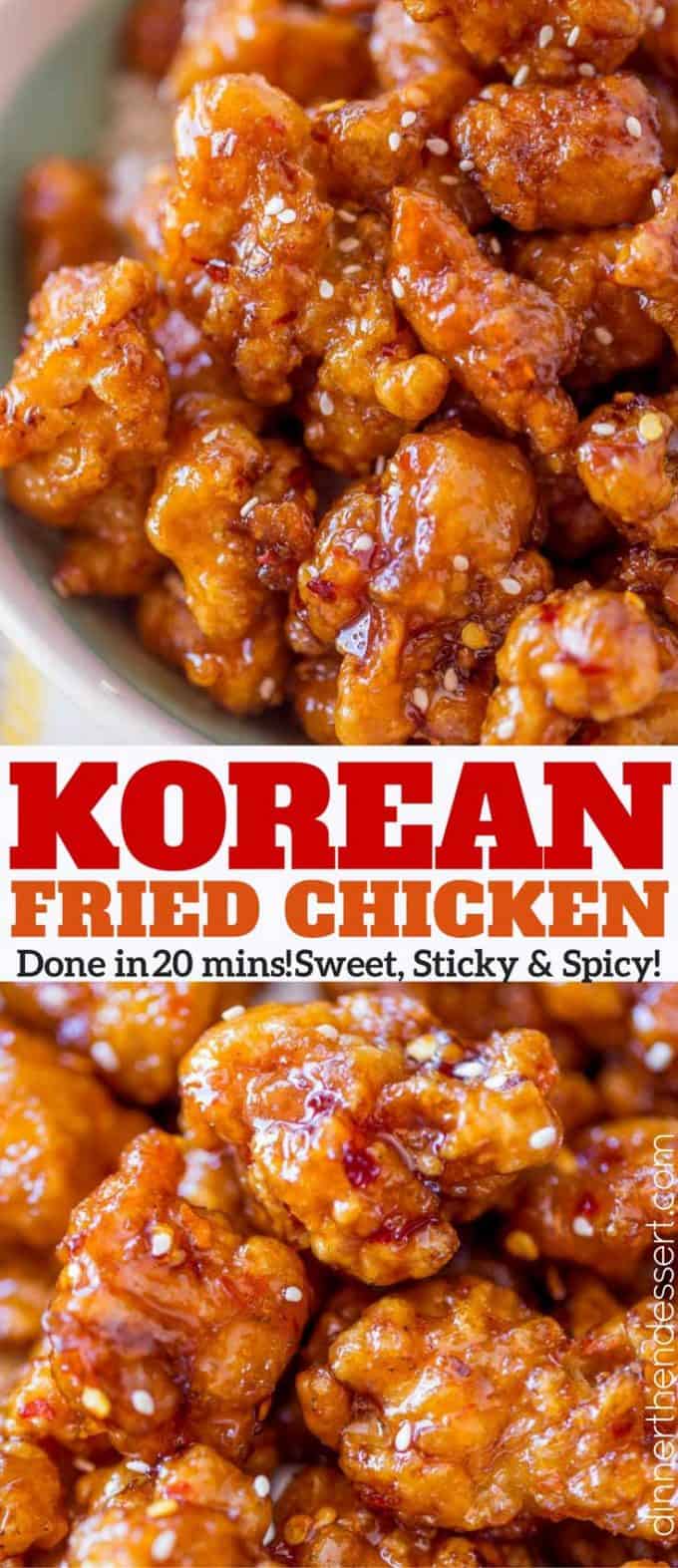 Korean Fried Chicken Dinner Then Dessert