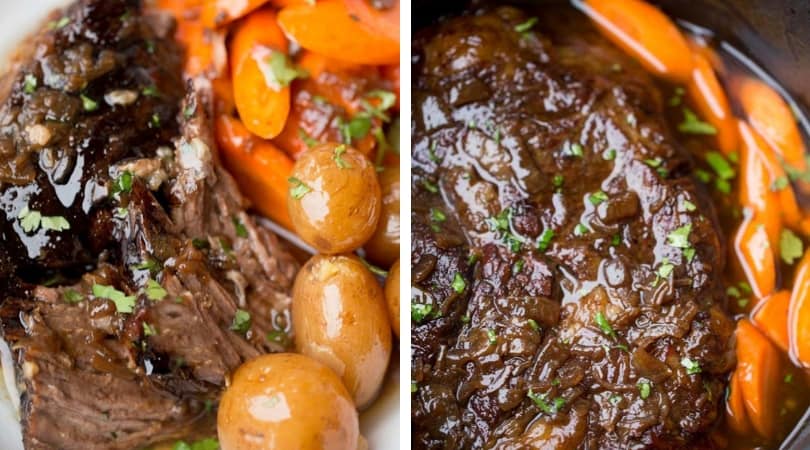 Slow Cooker Balsamic Pot Roast Dinner Then Dessert