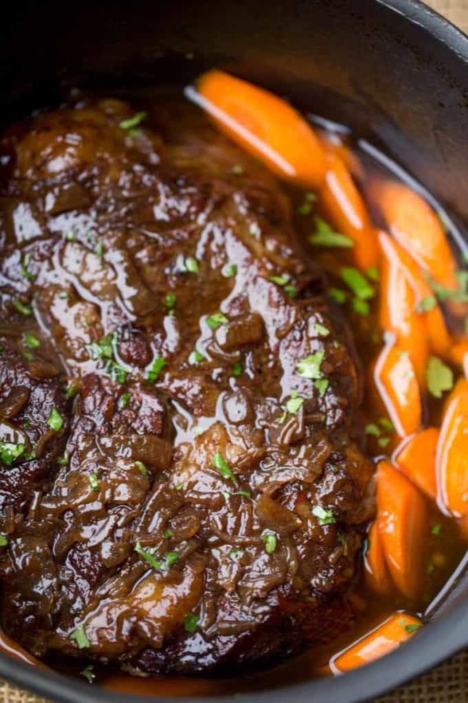 Slow Cooker Balsamic-Red Wine Pot Roast Recipe