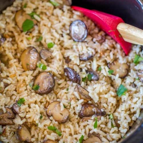 Slow Cooker Mushroom Rice