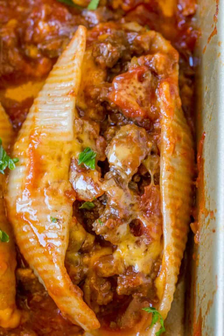 Cheesy Taco Stuffed Shells Recipe Video Dinner Then Dessert