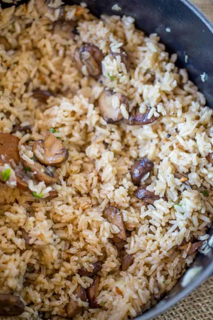 Easy Mushroom Rice Dinner, then Dessert