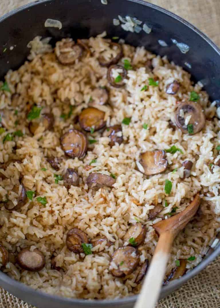 Easy Mushroom Rice Dinner Then Dessert 1410