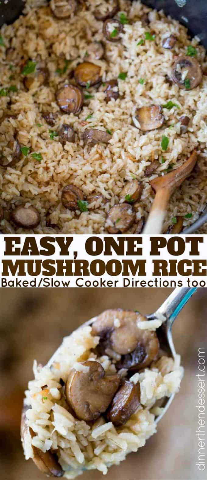 Easy Mushroom Rice Dinner, then Dessert