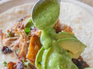 El Pollo Loco Avocado Salsa is the perfect topping for your favorite takeout chicken, spicy and creamy in just five minutes!