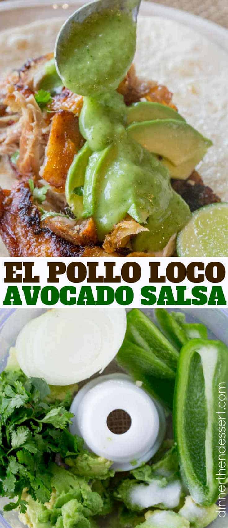 El Pollo Loco Avocado Salsa is the perfect topping for your favorite takeout chicken, spicy and creamy in just five minutes!