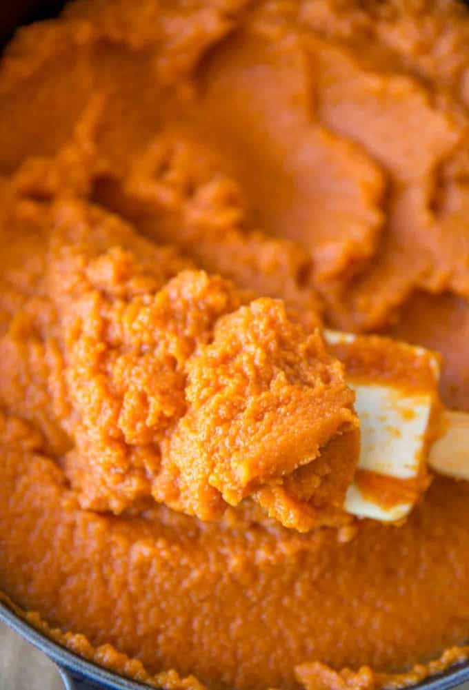 The easiest pumpkin puree by either steaming, baking or boiling pumpkin.