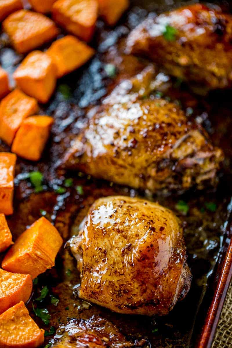 Sheet Pan Balsamic Chicken Dinner, then Dessert - Abilgailish