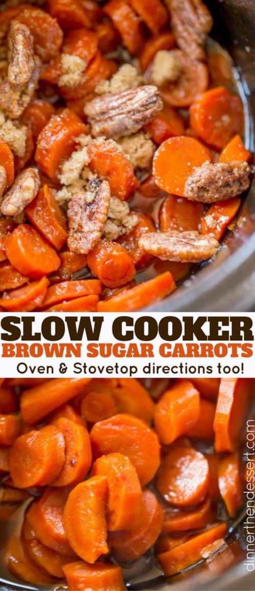 Slow Cooker Brown Sugar Carrots Dinner, then Dessert